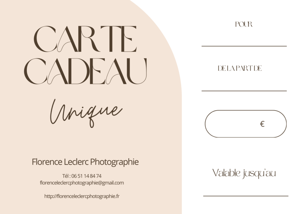 Bon cadeau Florence Leclerc Photographie